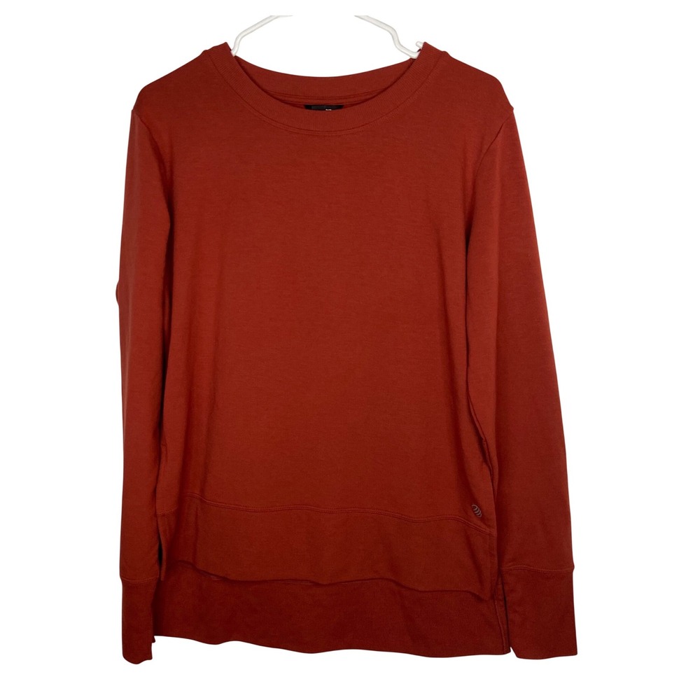 MPG Sport Womens Medium Burnt Orange Pullover Sweatshirt Crewneck‎ Athleisure